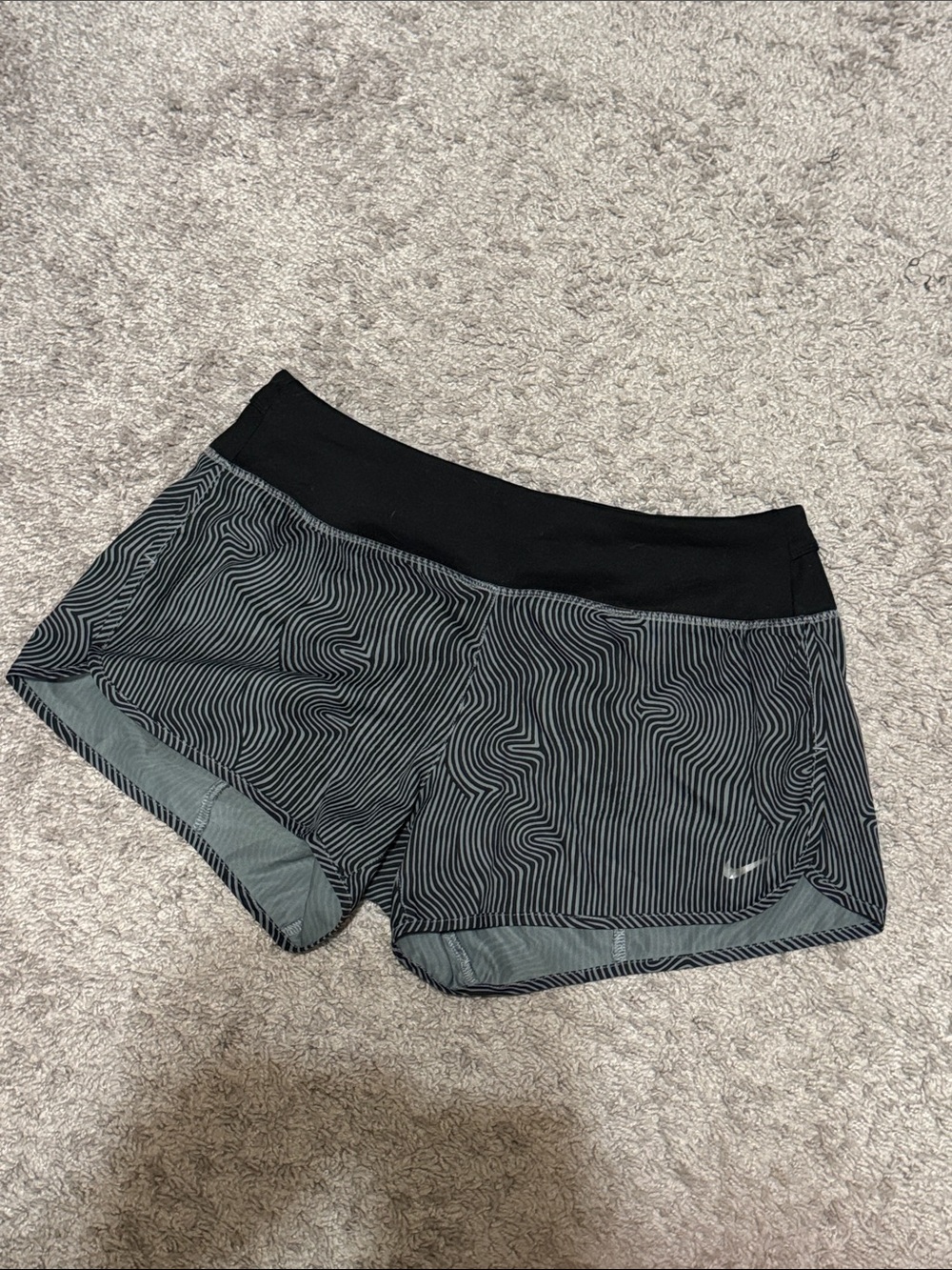 Nike Striped Wave Athletic Shorts